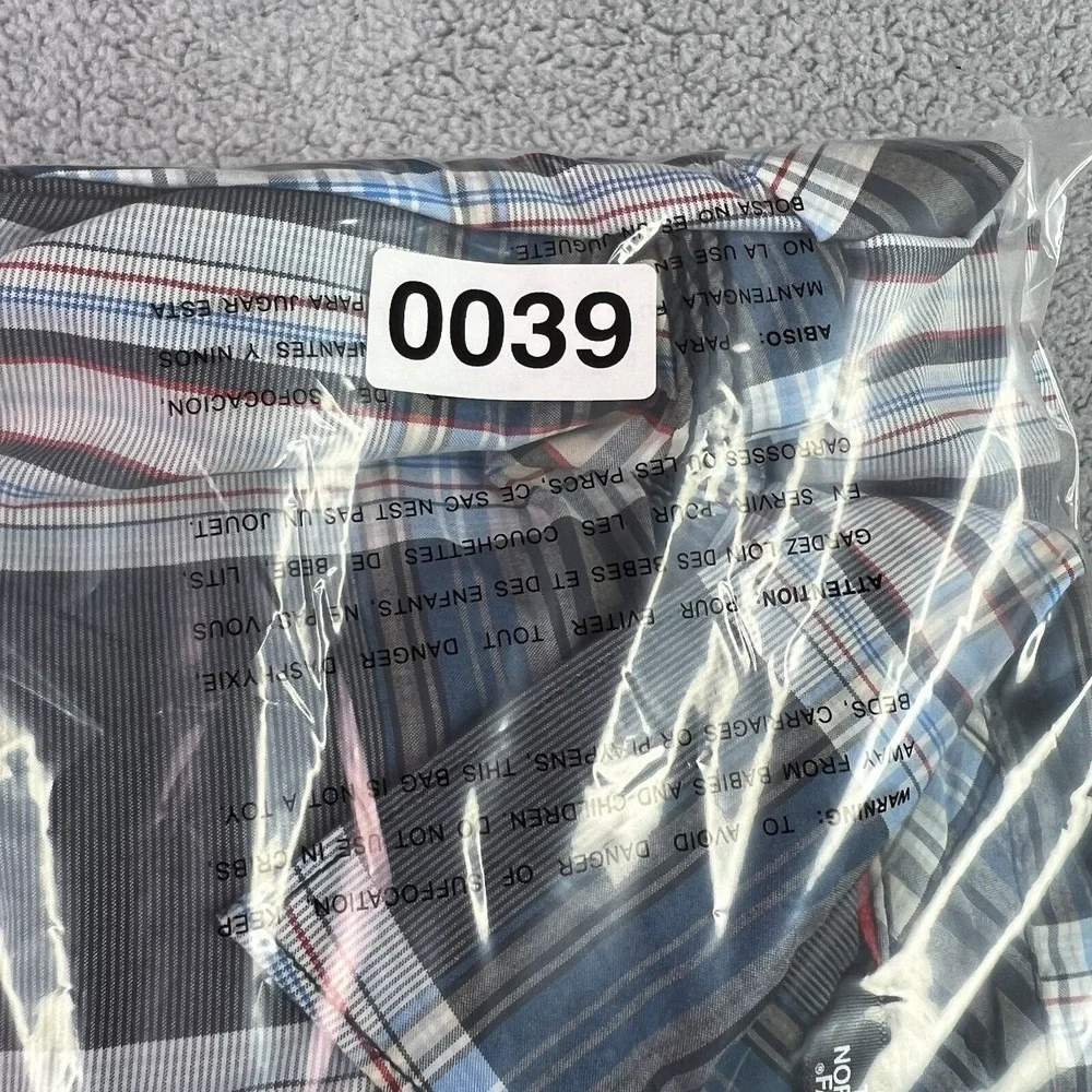The North Face Mens Button-Up Shirt Multicolor Plaid Short‎ Sleeve Pocket M